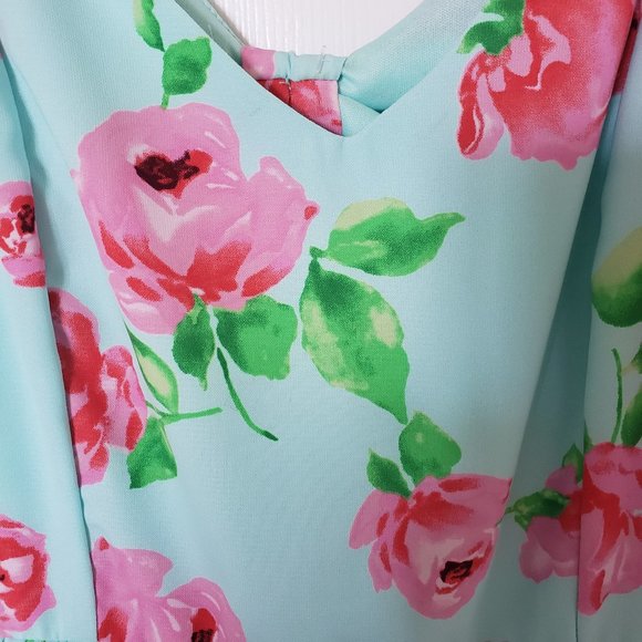 Bo Bel Aqua Dress Size Medium - Picture 4 of 9